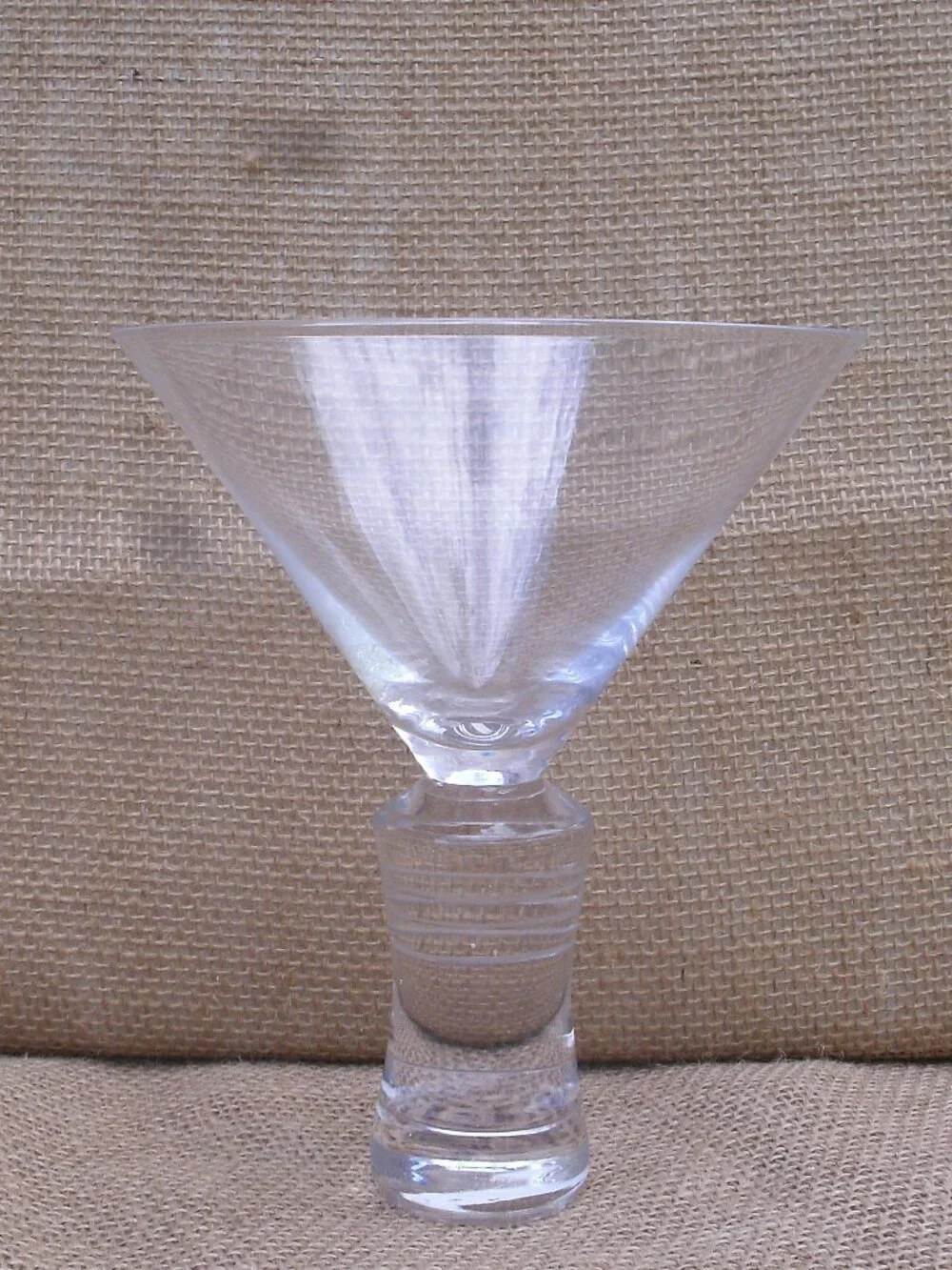 Vintage Tabla Home Art Glass Martini Glass